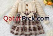 2024 New Autumn Plaid Dress for Baby Girls