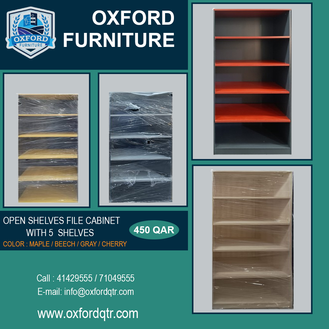 Open Shelves File Cabinet