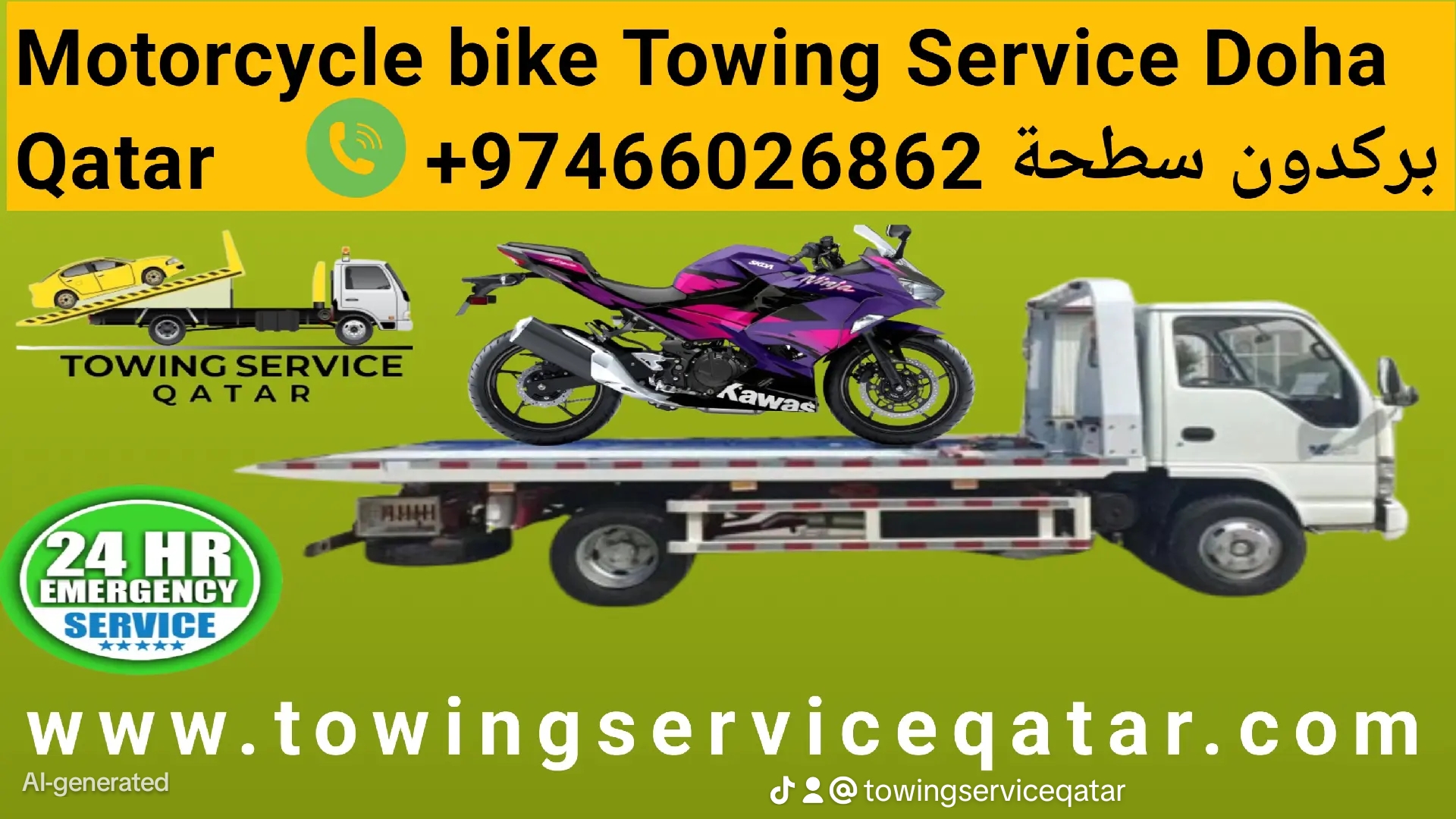 Bike Towing Service Qatar Bike Towing Service near me Call us 66026862